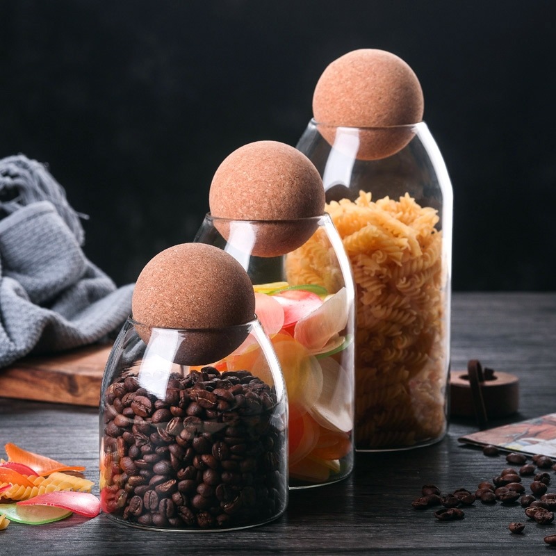 Clear Practical Wood Cork Glas - Food Storage Practices avaliação e preço
