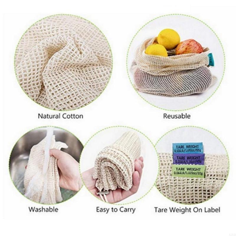 Cotton Mesh Produce Bags Reusa - Produce Bag Reusable Mesh avaliação e preço