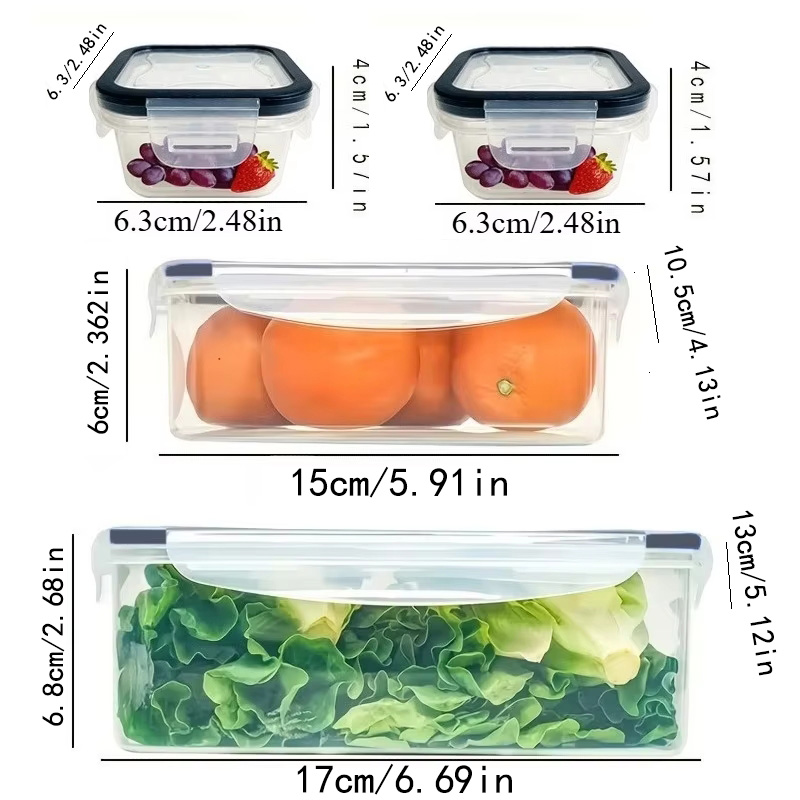 8Pcs Set Includes 4 Containers - Food Storage Jar Set avaliação e preço