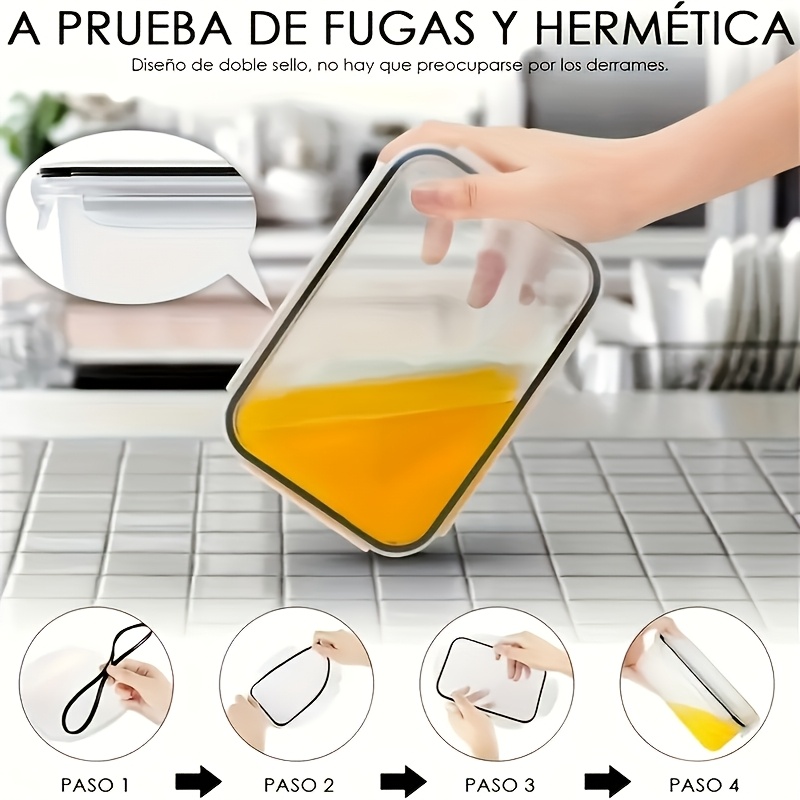 8Pcs Set Includes 4 Containers - Food Storage Jar Set avaliação e preço