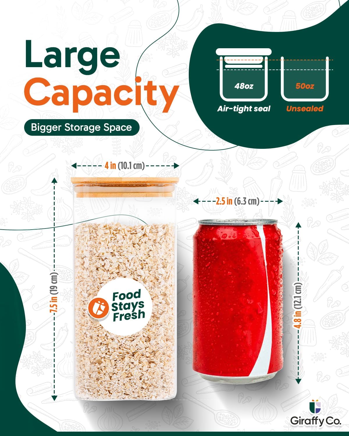 Glass Food Storage Jars with A - Food Storage Containers avaliação e preço