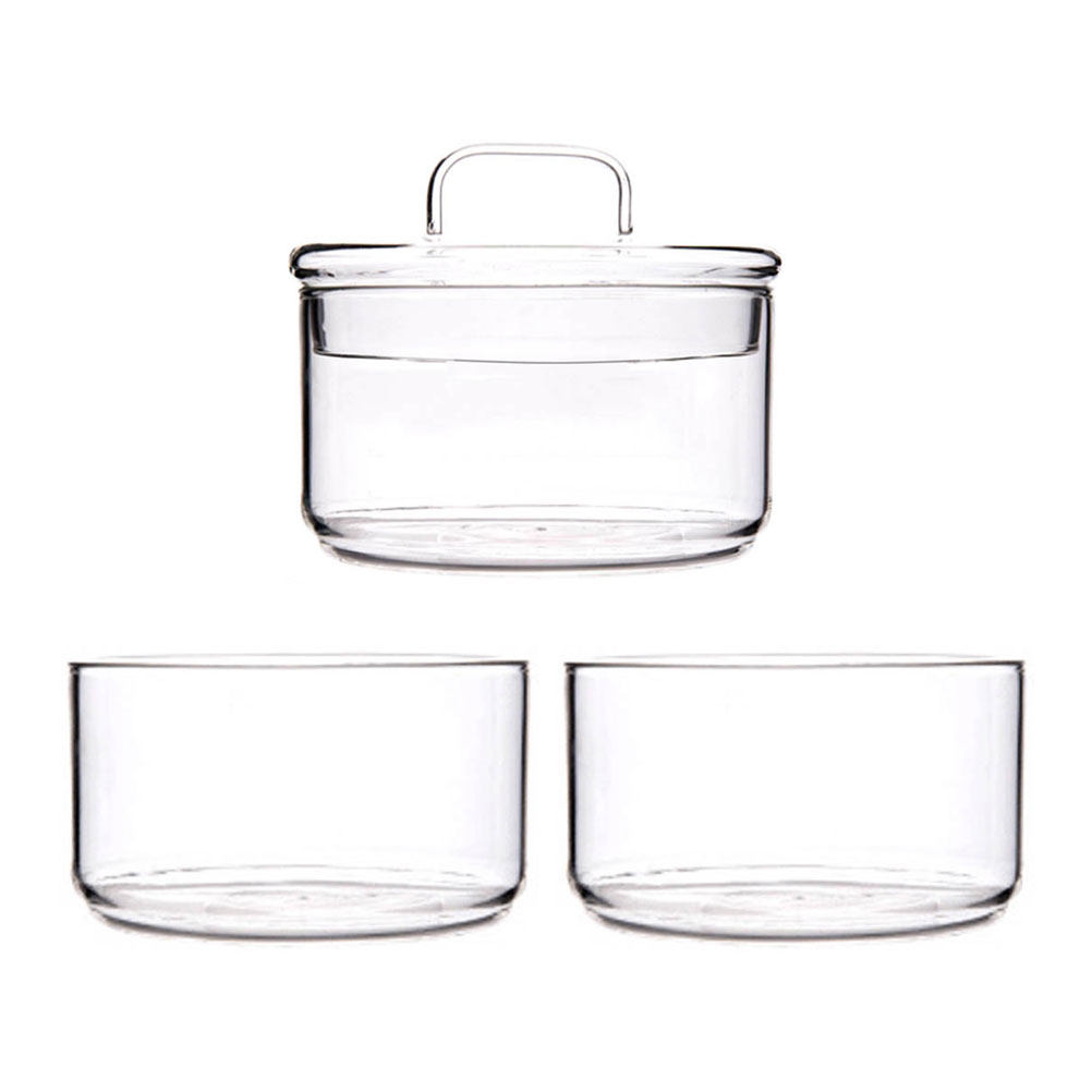 1Set Clear Glass Storage Bowl  - Food Storage Jar Glass avaliação e preço