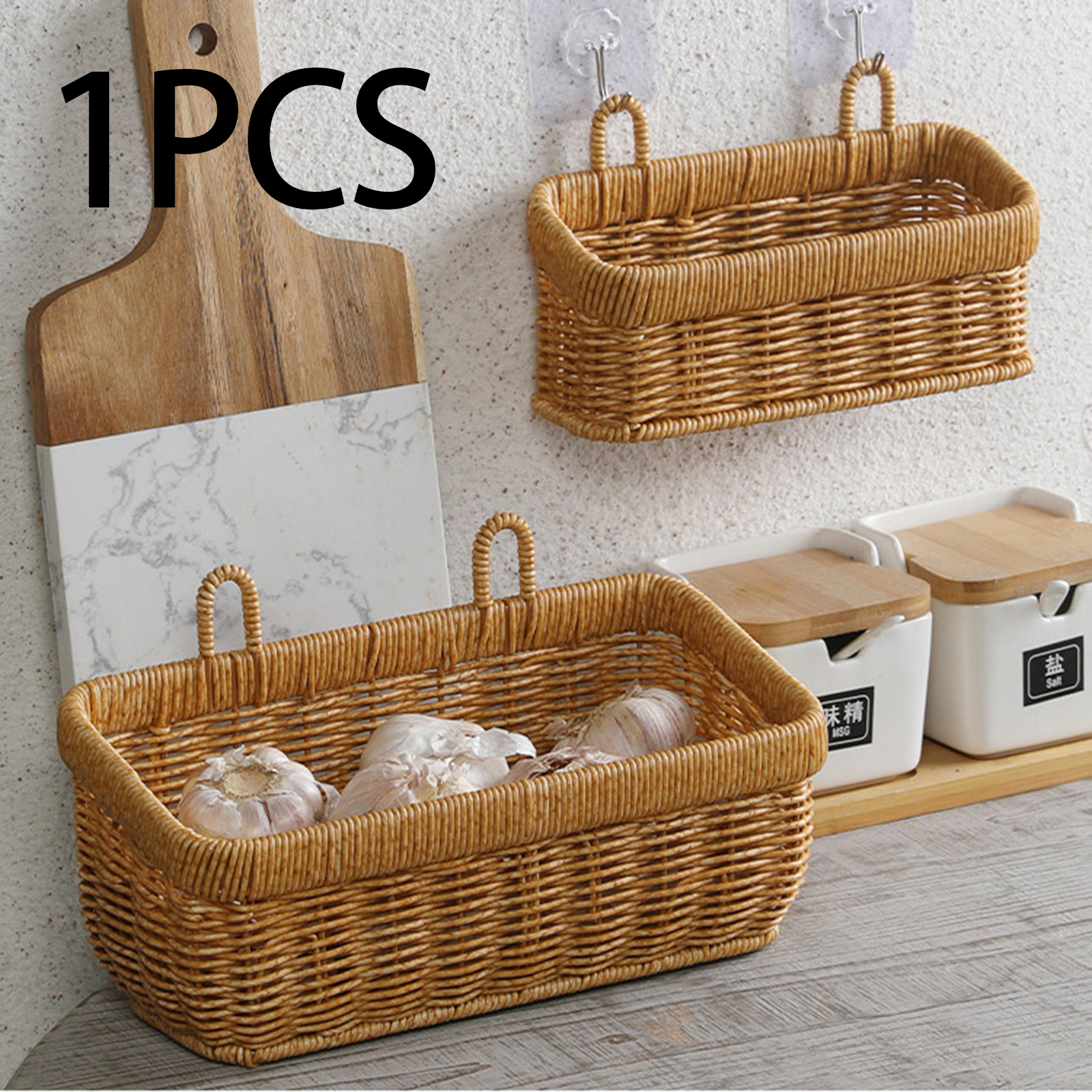 Storage Basket Wall Hanging Wo - Food Storage Of Plants avaliação e preço
