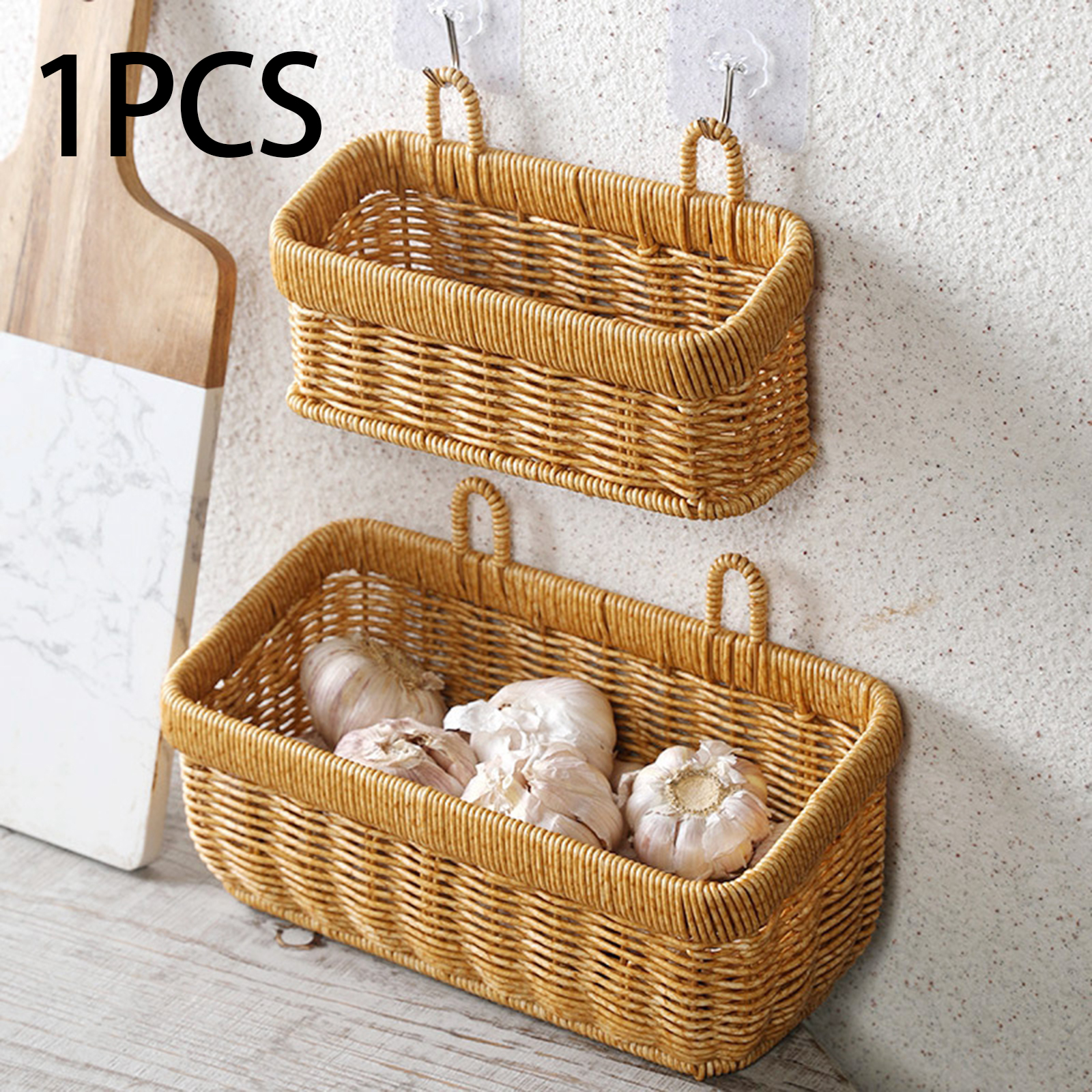 Storage Basket Wall Hanging Wo - Food Storage Of Plants avaliação e preço