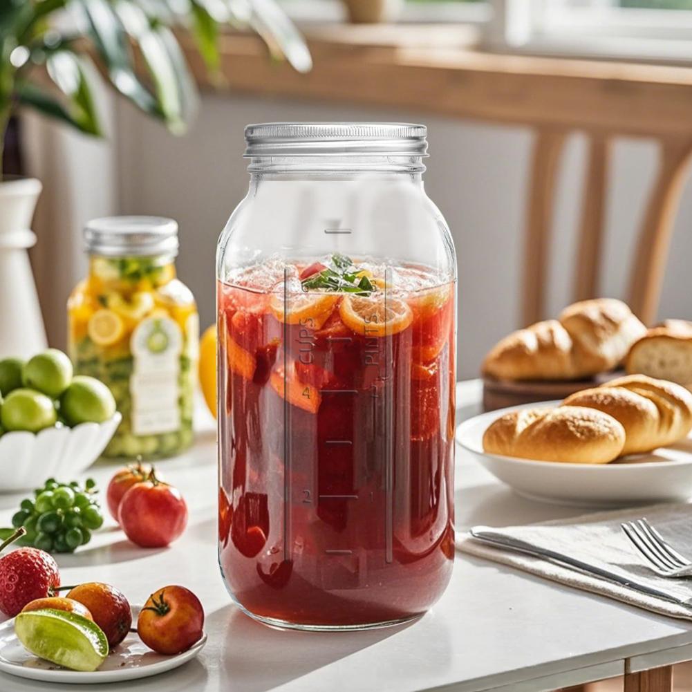 2000ML Wide Mouth Mason Glass  - Food Storage Glass Containers Large avaliação e preço