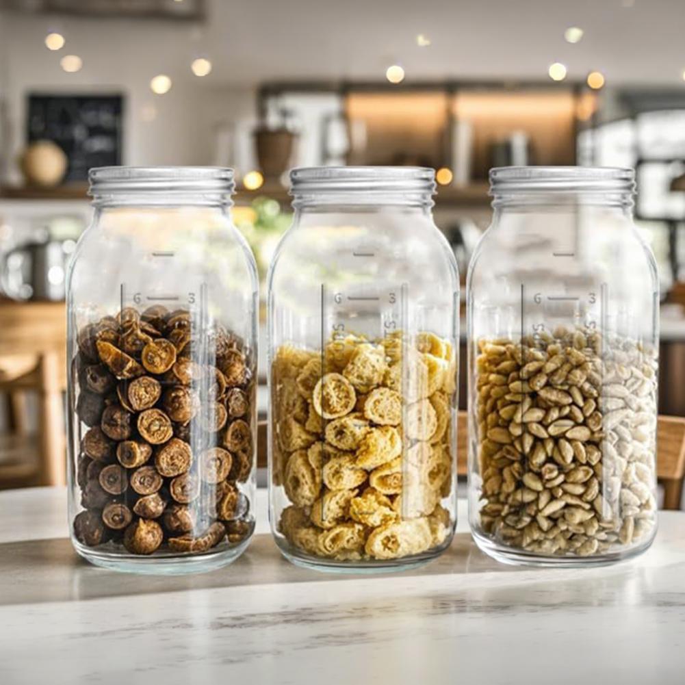 2000ML Wide Mouth Mason Glass  - Food Storage Glass Containers Large avaliação e preço
