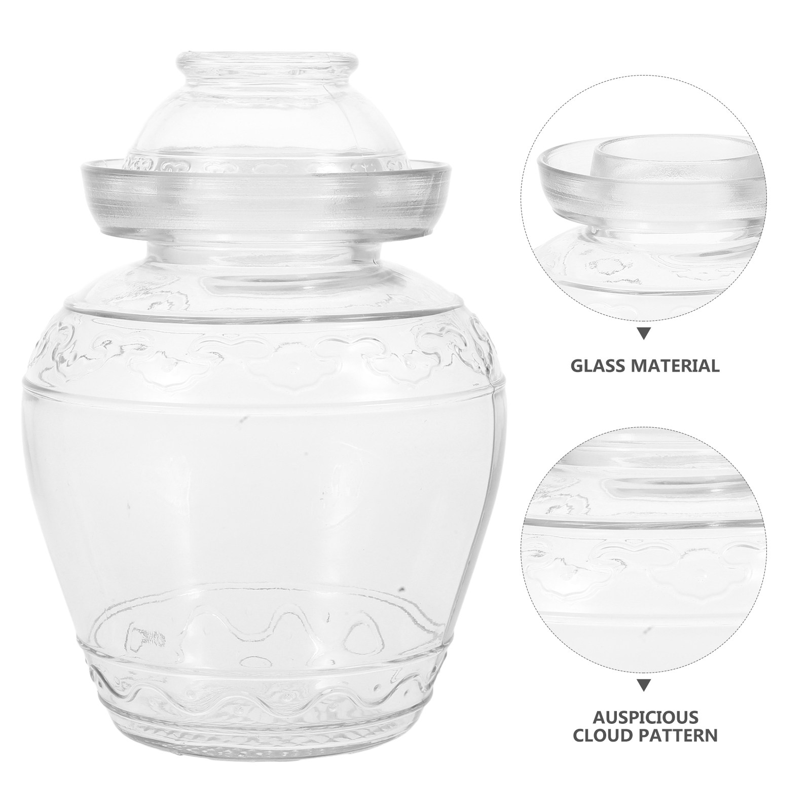 Large Capacity Glass Pickle Ja - Food Storage Glass Containers Large avaliação e preço