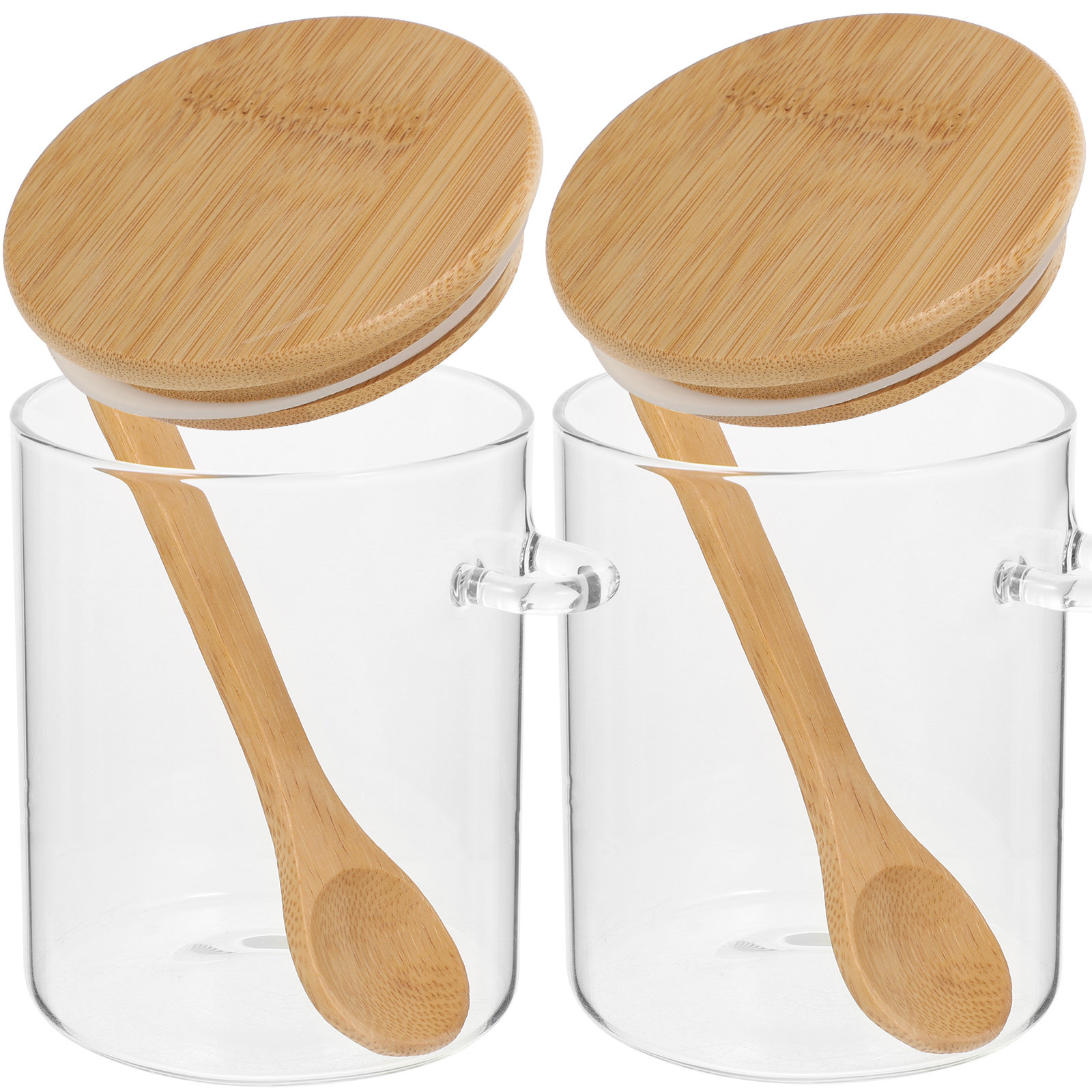 2 Pcs Flour Sugar Storage Cont - Food Storage Jar Glass avaliação e preço