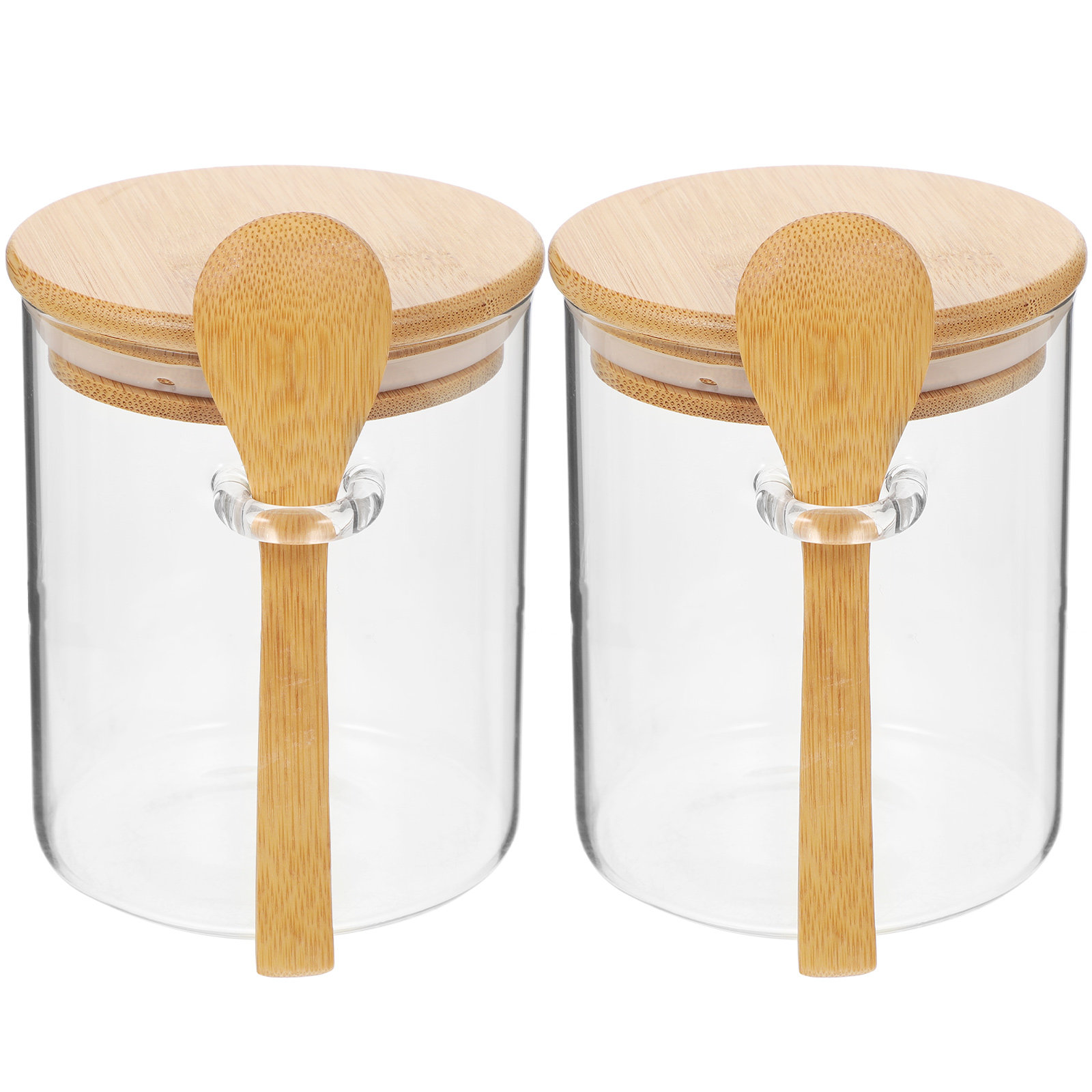 2 Pcs Flour Sugar Storage Cont - Food Storage Jar Glass avaliação e preço