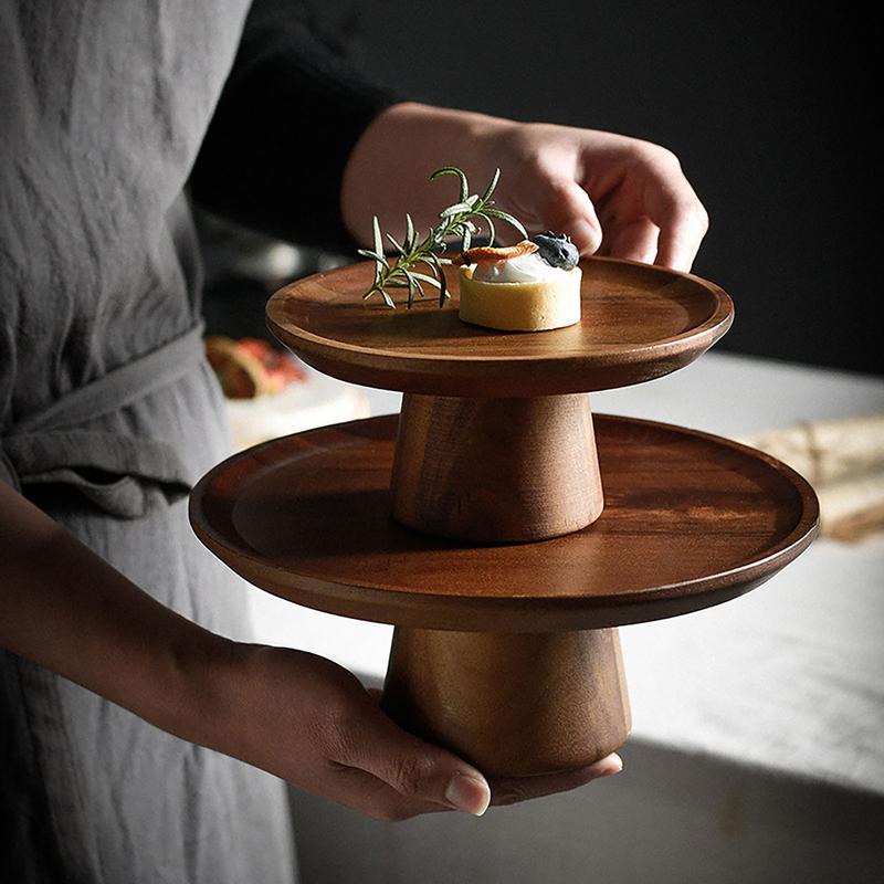 Wooden Cake Plate Footed Refre - Food Storage Practices avaliação e preço