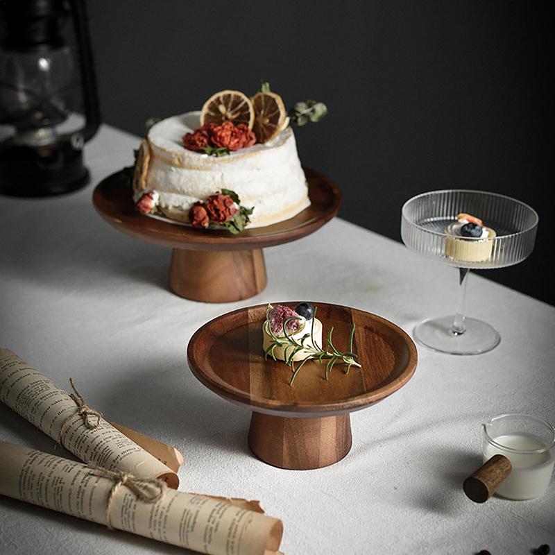 Wooden Cake Plate Footed Refre - Food Storage Practices avaliação e preço