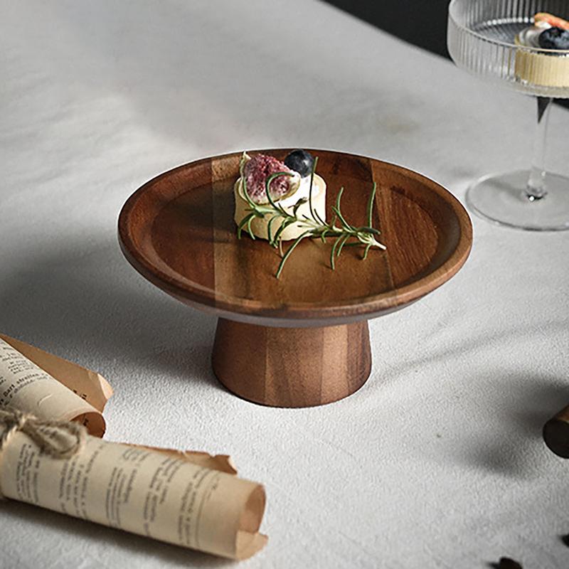 Wooden Cake Plate Footed Refre - Food Storage Practices avaliação e preço