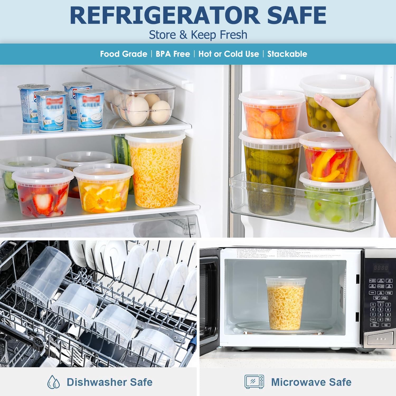24pcs Deli Food Storage Contai - Food Storage Freezer avaliação e preço