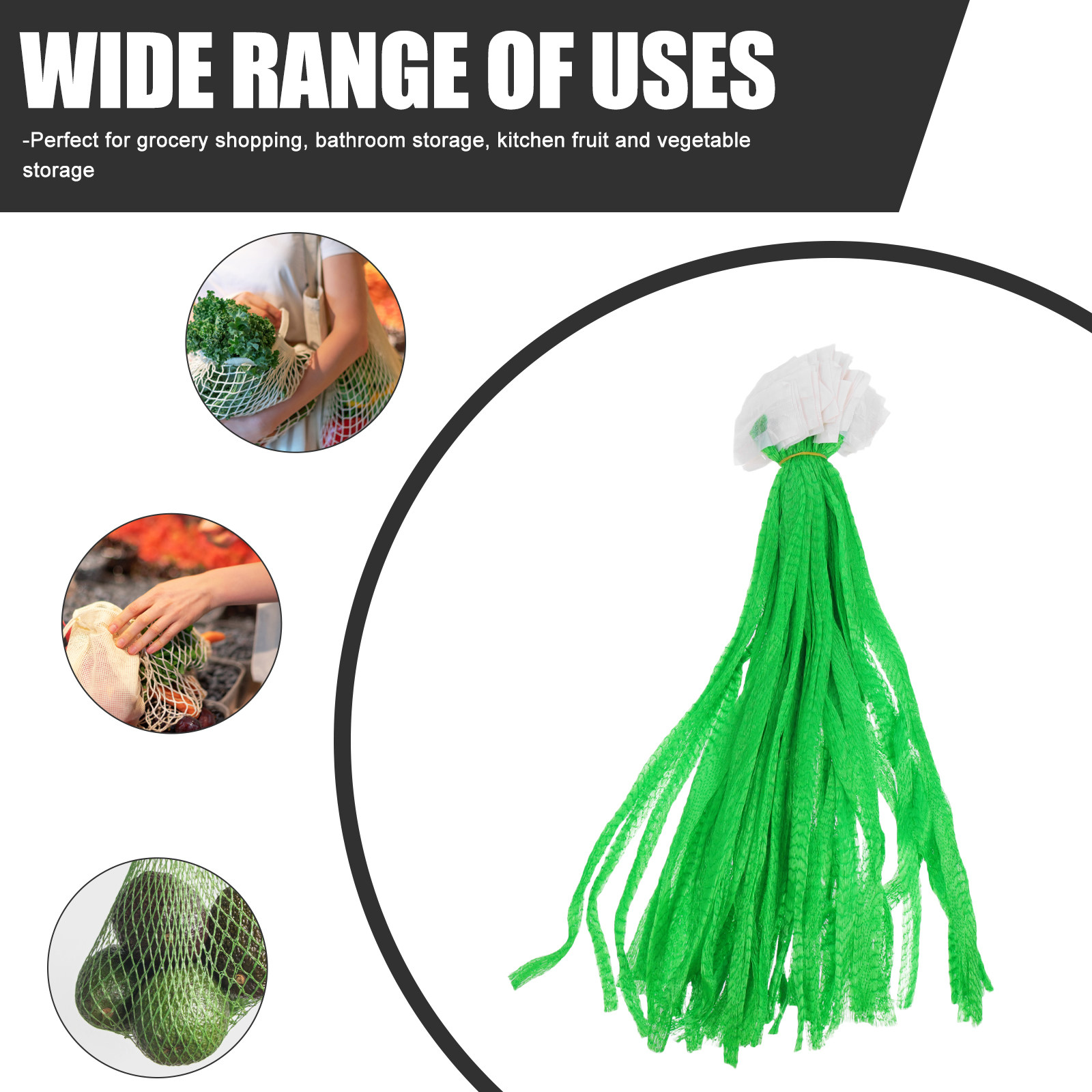 100Pcs Heavy Duty Mesh Produce - Produce Bag Reusable Mesh avaliação e preço
