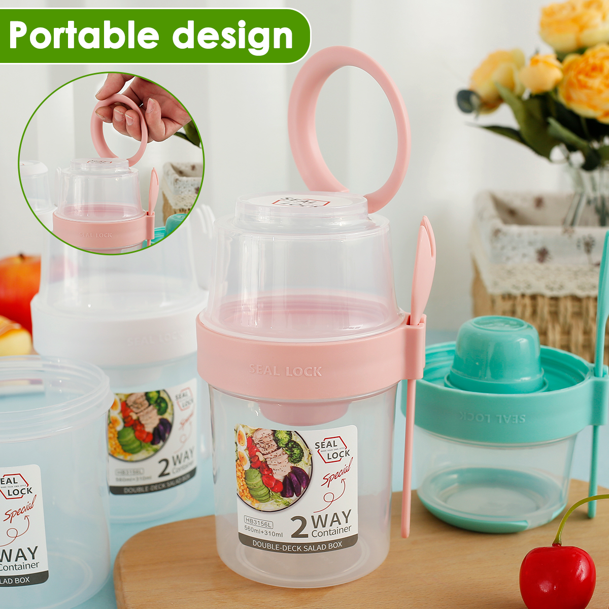 3/2Pcs Double-layer Fresh-keep - Food Storage Yogurt avaliação e preço