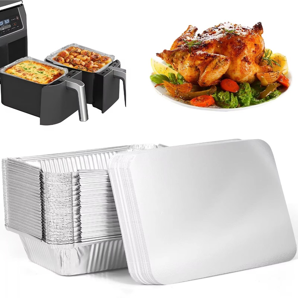 10PCS Disposable Aluminum Foil - Food Storage Aluminum Containers avaliação e preço