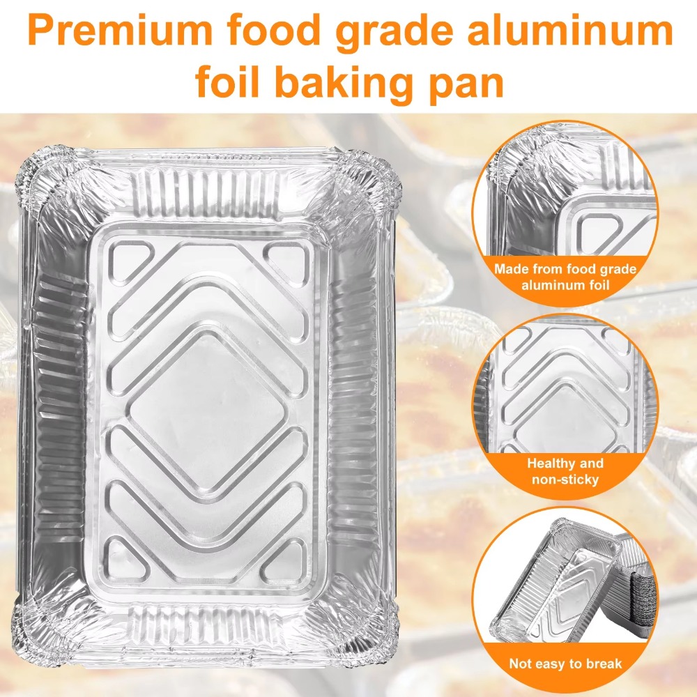 10PCS Disposable Aluminum Foil - Food Storage Aluminum Containers avaliação e preço