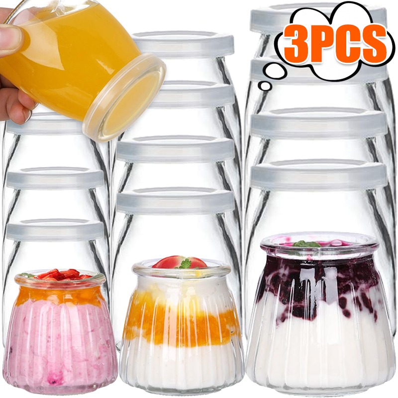 100/150/200ML Glass Yogurt Jar - Food Storage Yogurt avaliação e preço
