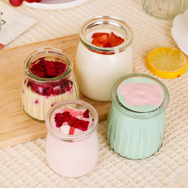 100/150/200ML Glass Yogurt Jar - Food Storage Yogurt avaliação e preço