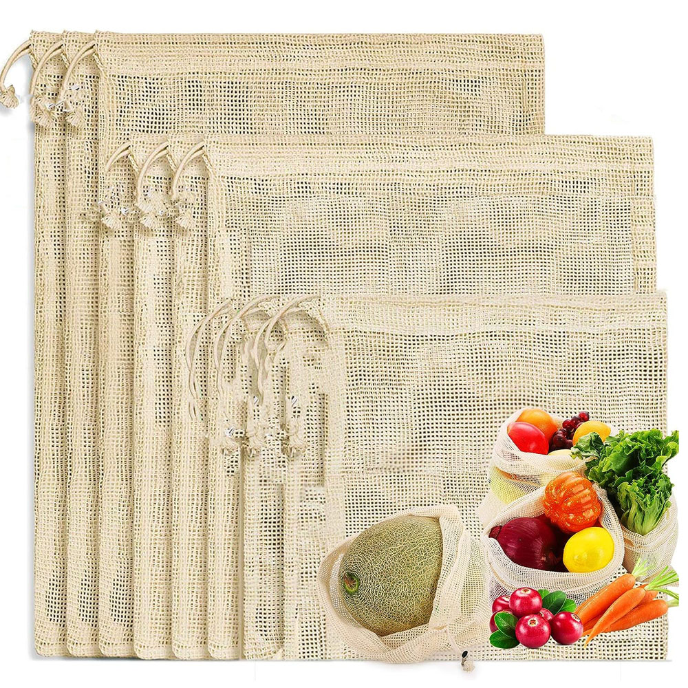 3pcs Reusable Cotton Mesh Prod - Produce Bag Reusable Mesh avaliação e preço
