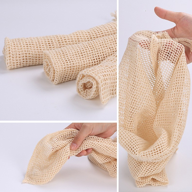 3pcs Reusable Cotton Mesh Prod - Produce Bag Reusable Mesh avaliação e preço