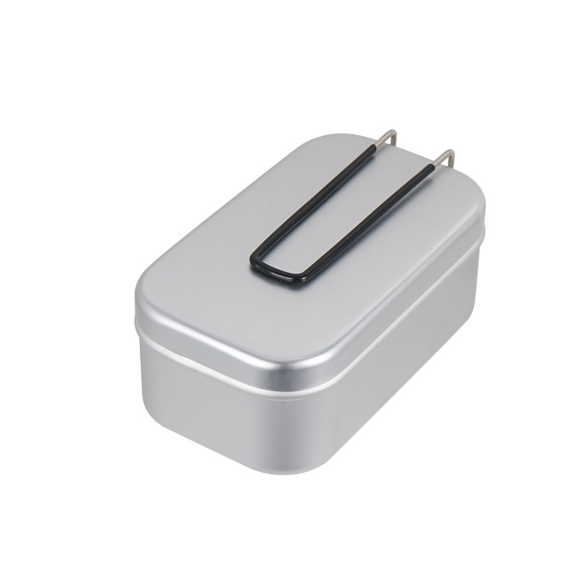 Camping Lunch Box Steaming Rac - Food Storage Aluminum Containers avaliação e preço