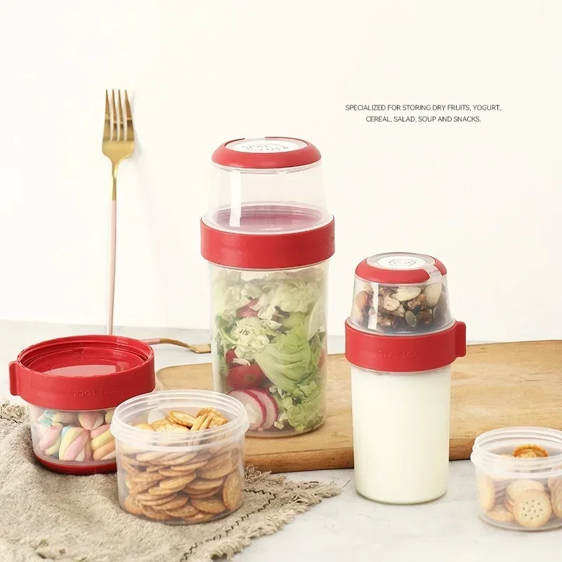 Double-layer Sealed Compartmen - Food Storage Yogurt avaliação e preço