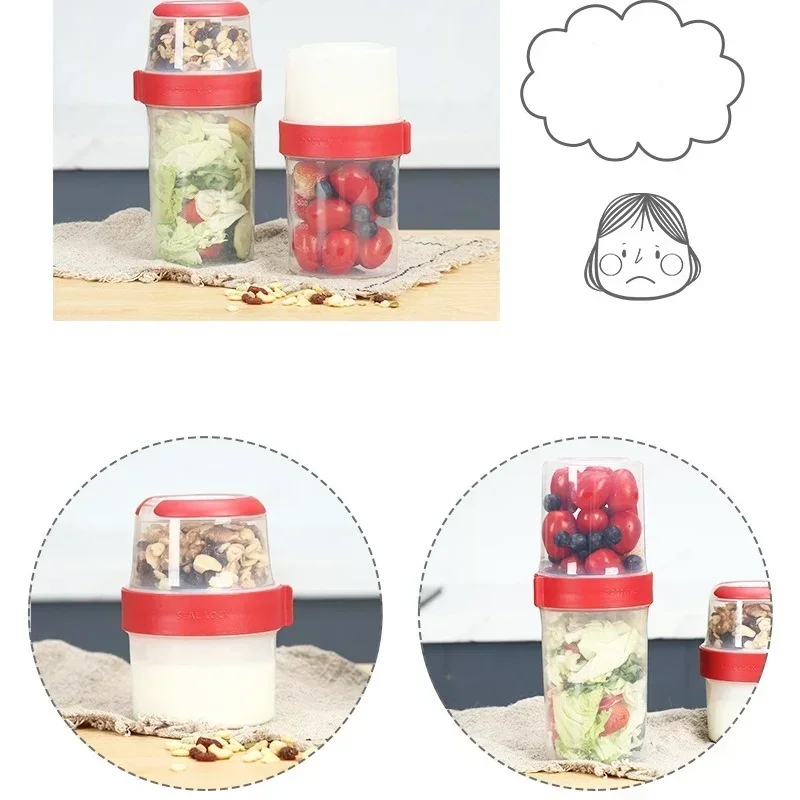 Double-layer Sealed Compartmen - Food Storage Yogurt avaliação e preço