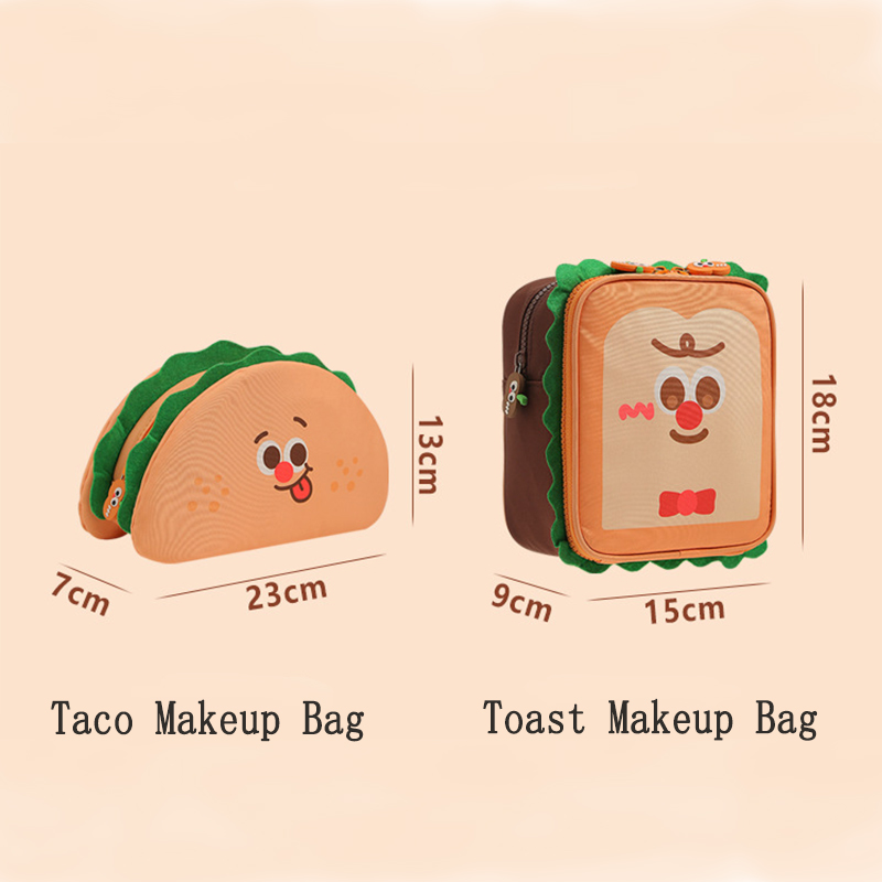 Taco and Toast-Shaped Makeup B - Food Storage Practices avaliação e preço