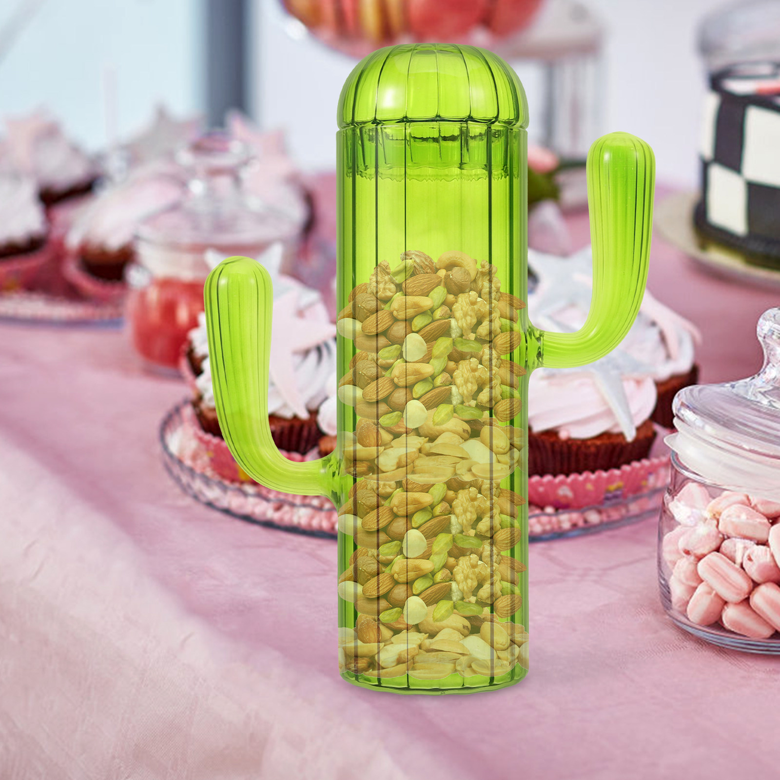 Large Capacity Cactus Shaped G - Food Storage Glass Containers Large avaliação e preço