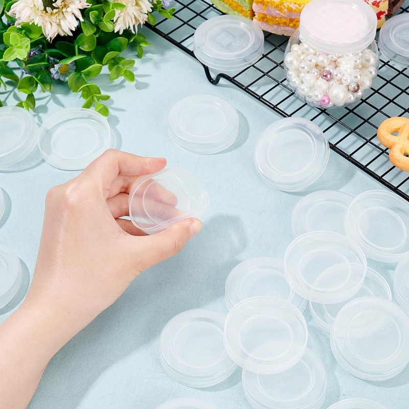 48 Pcs 2inch Yogurt Jar Lids C - Food Storage Yogurt avaliação e preço