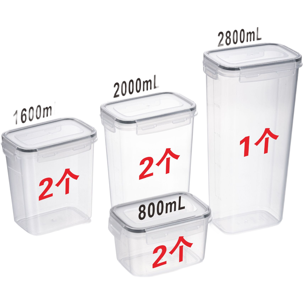 Square Transparent Airtight Fo - Food Storage For Long Term avaliação e preço