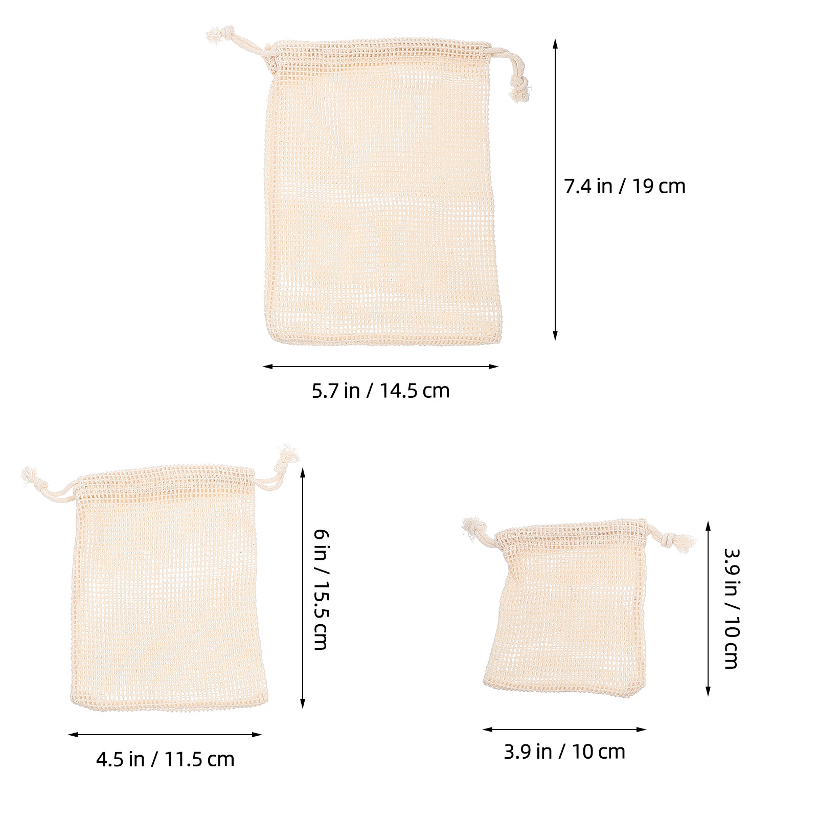6Pcs Cotton Mesh Vegetable Sto - Produce Bag Reusable Mesh avaliação e preço