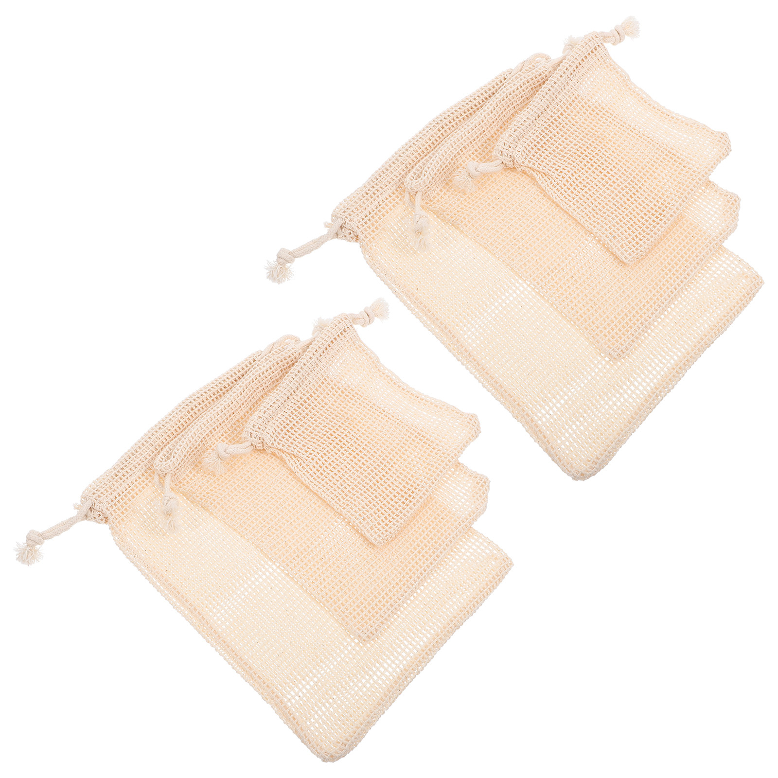 6Pcs Cotton Mesh Vegetable Sto - Produce Bag Reusable Mesh avaliação e preço