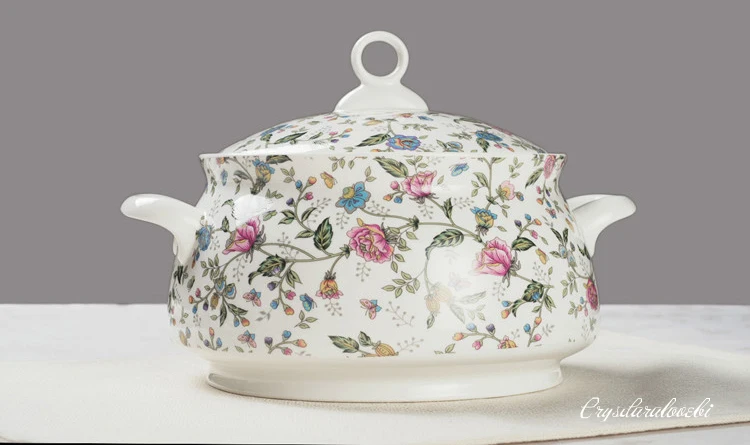 9 Inch, Bone China Tureen for  - Food Storage Of Plants avaliação e preço