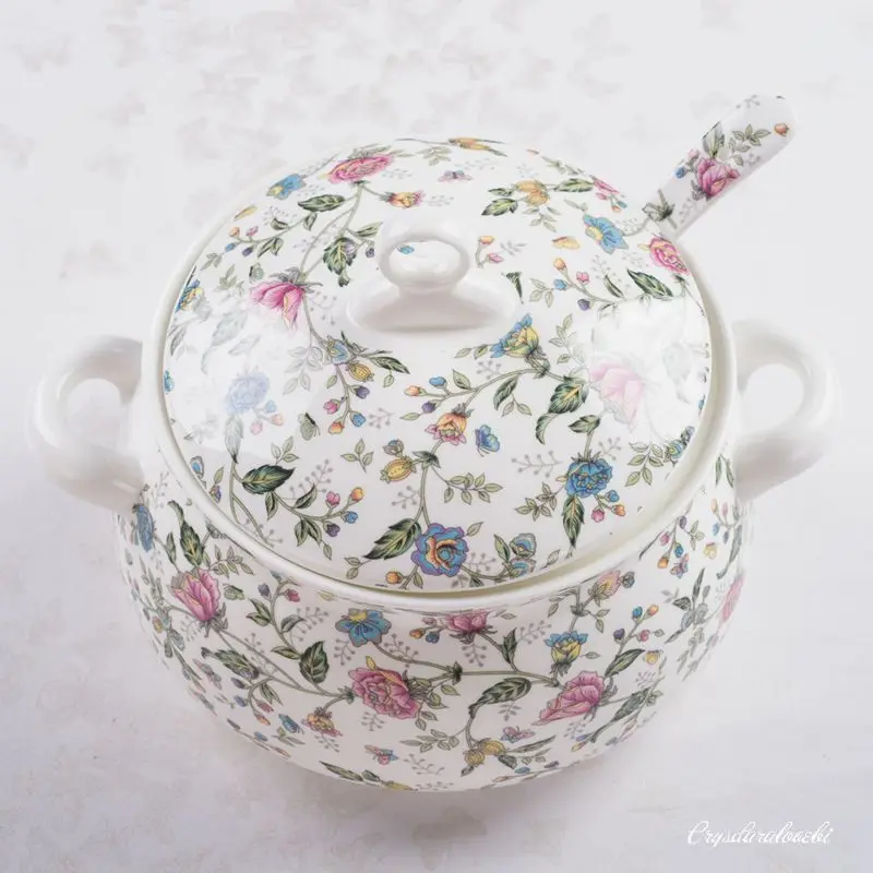 9 Inch, Bone China Tureen for  - Food Storage Of Plants avaliação e preço