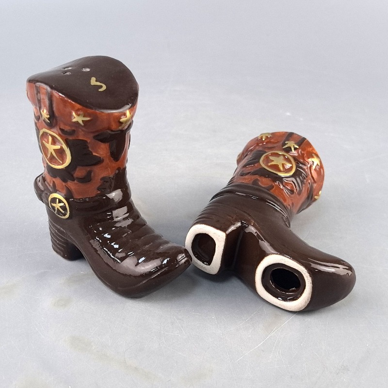 Vintage Boots Ceramic Spice Ja - Food Storage Jar Set avaliação e preço