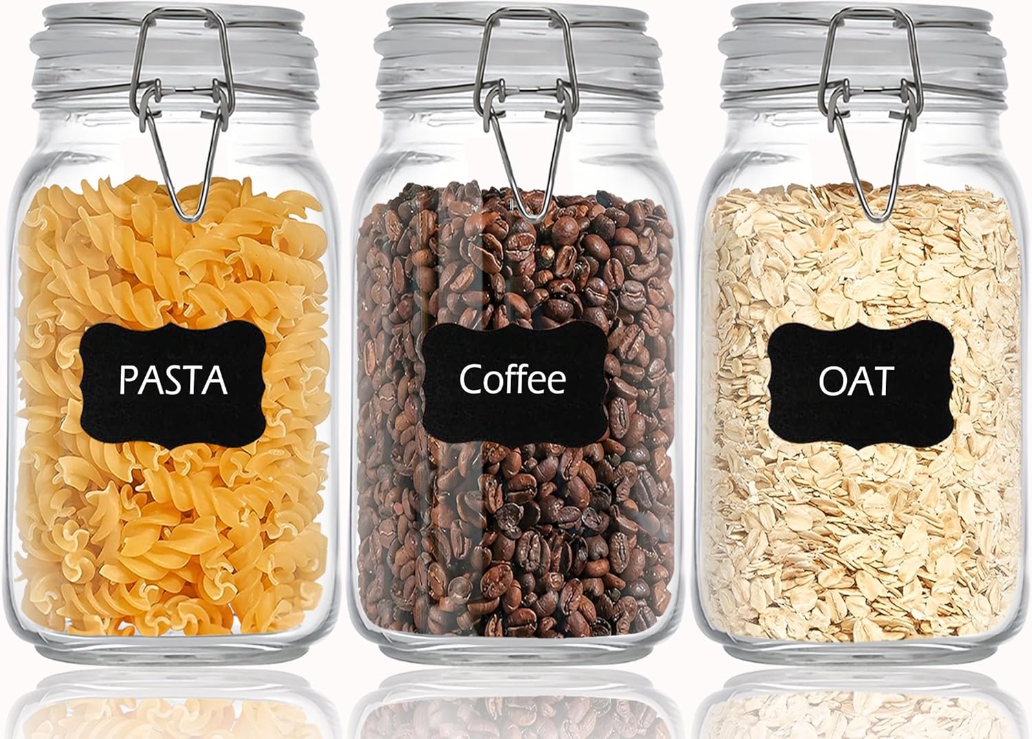 Clear Food Storage Jars 50oz S - Food Storage Jar Set avaliação e preço