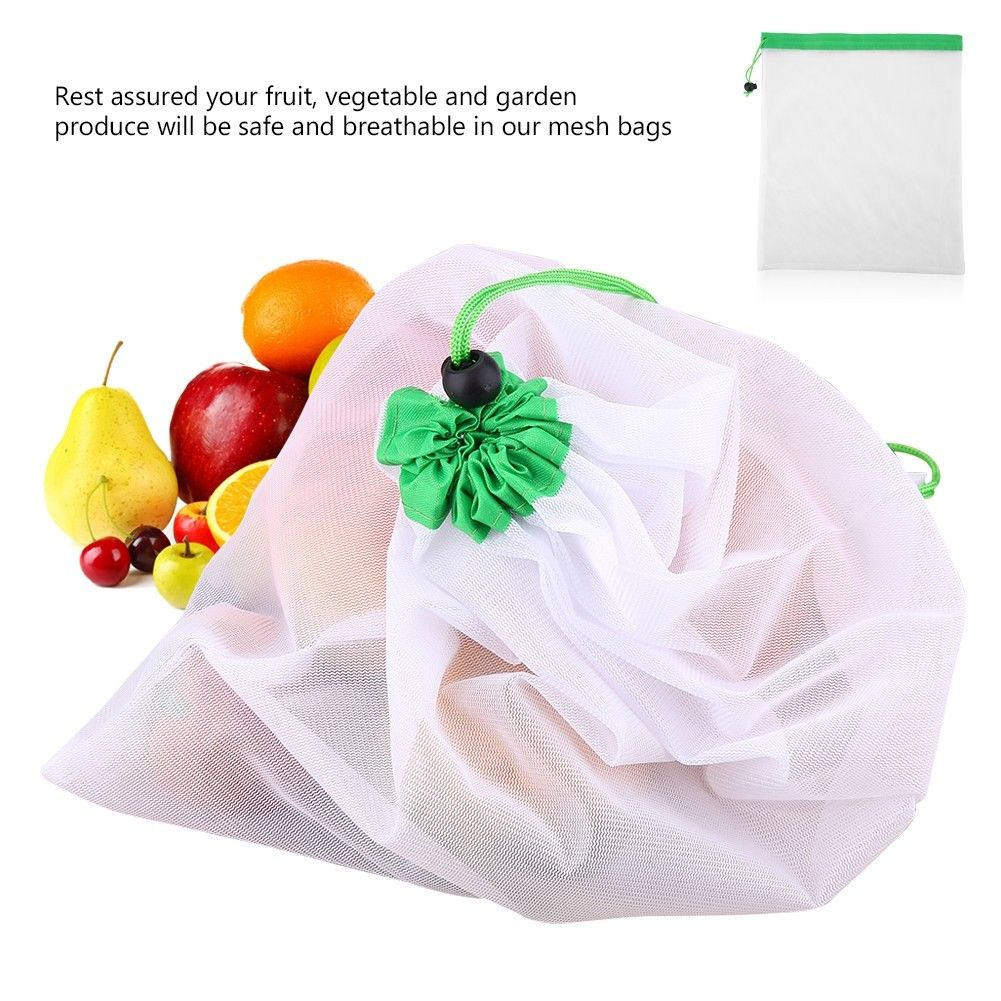 12Pcs Reusable Mesh Produce Ba - Produce Bag Reusable Mesh avaliação e preço