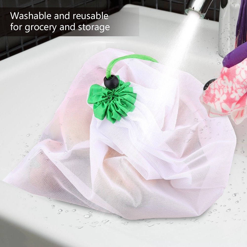 12Pcs Reusable Mesh Produce Ba - Produce Bag Reusable Mesh avaliação e preço