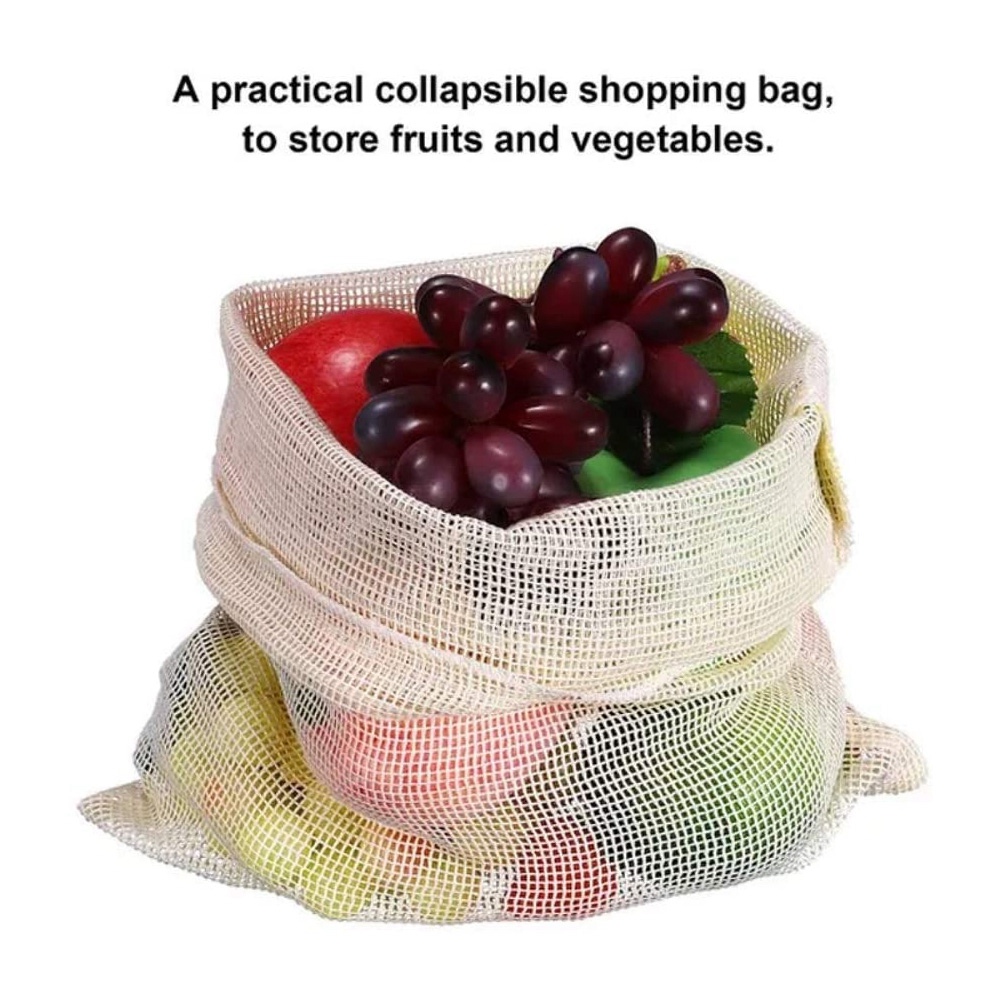 9 PCS Set Of Reusable Mesh Pro - Produce Bag Reusable Mesh avaliação e preço