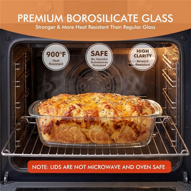 ABMR-Loaf Pan 2-Pack LARGE 7.6 - Food Storage Glass Containers Large avaliação e preço