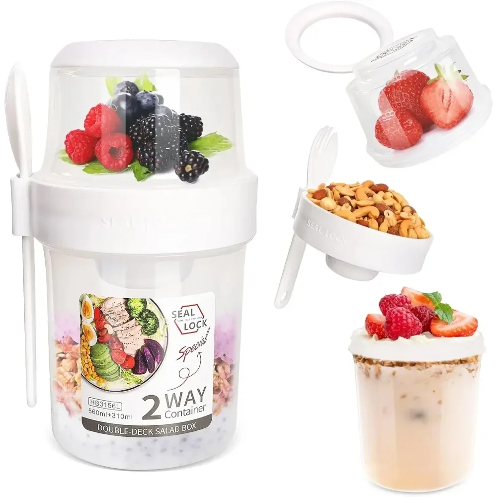 Salad Cup Breakfast Cups Porta - Food Storage Yogurt avaliação e preço