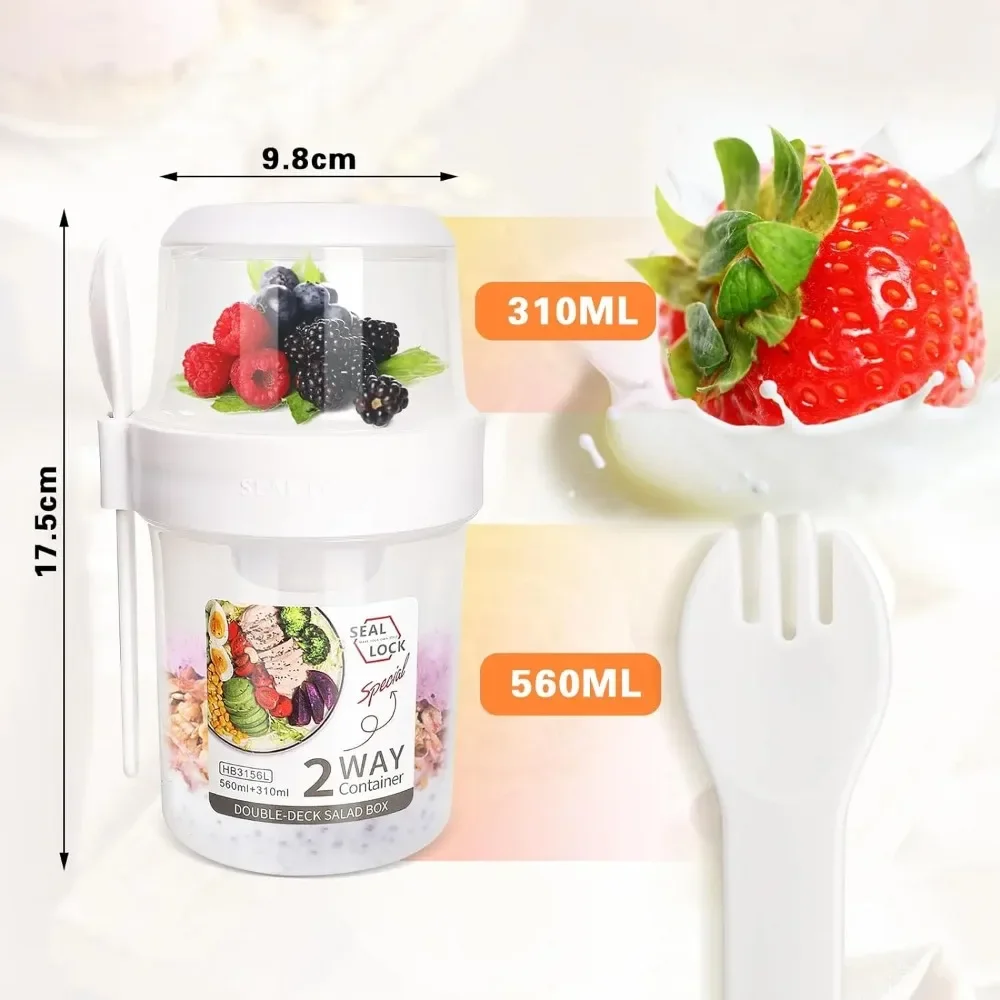 Salad Cup Breakfast Cups Porta - Food Storage Yogurt avaliação e preço