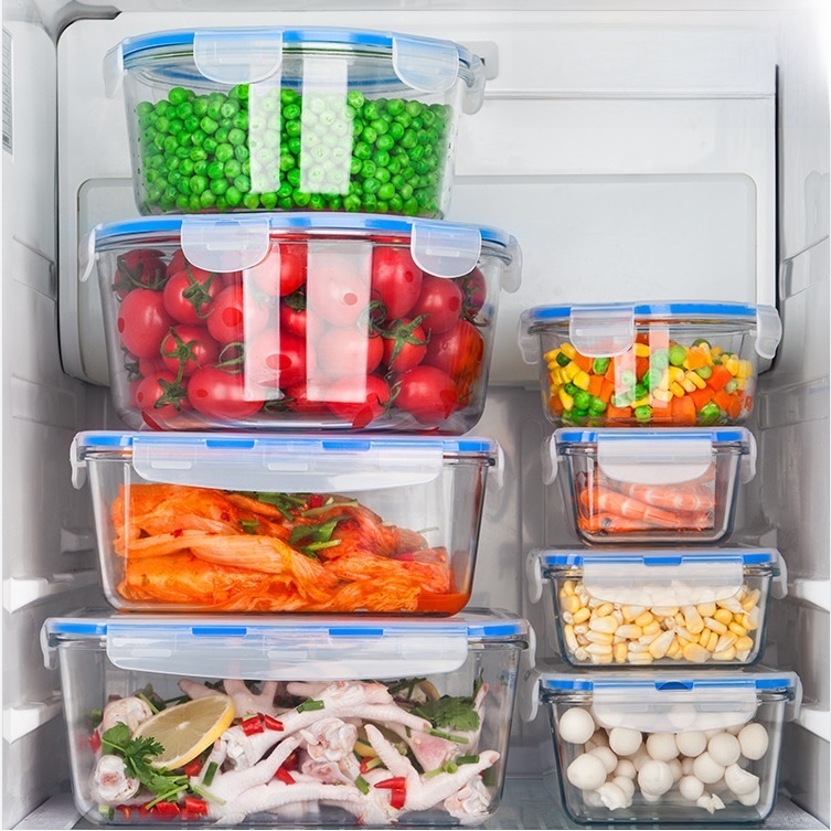 Tempered Glass Food Preservati - Food Storage Glass Containers Large avaliação e preço