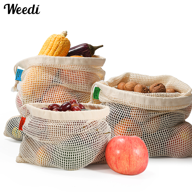 Organic Cotton Reusable Produc - Produce Bag Reusable Mesh avaliação e preço