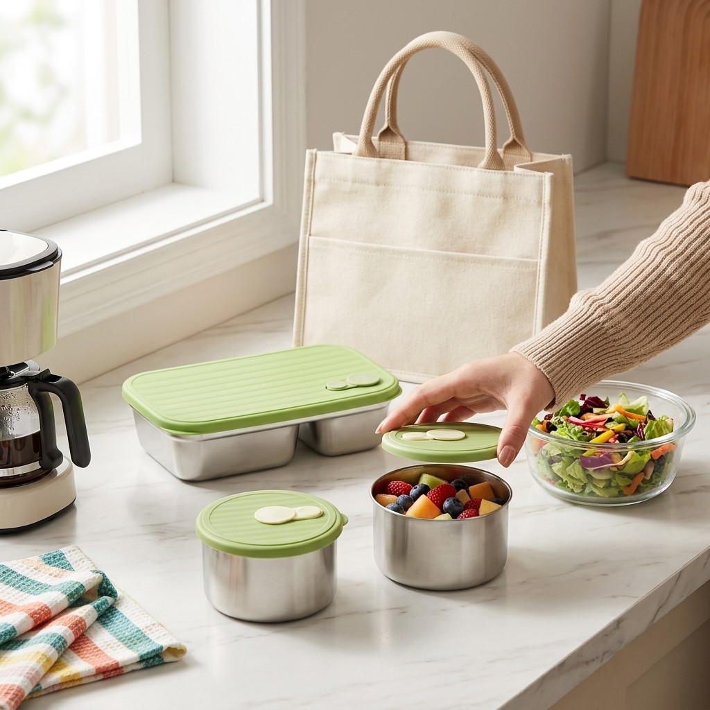 Microwave Safe 304 Stainless S - Food Storage Jar Set avaliação e preço