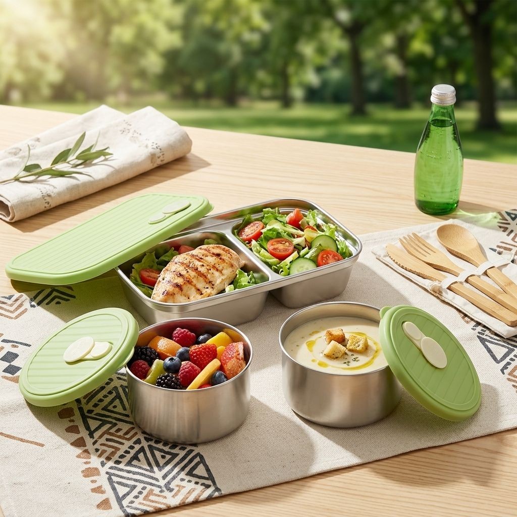 Microwave Safe 304 Stainless S - Food Storage Jar Set avaliação e preço