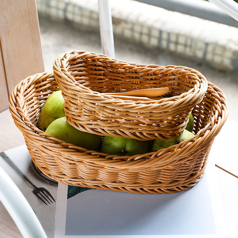 Oval Rattan Woven Storage Bask - Food Storage Of Plants avaliação e preço
