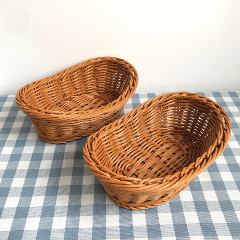 Oval Rattan Woven Storage Bask - Food Storage Of Plants avaliação e preço